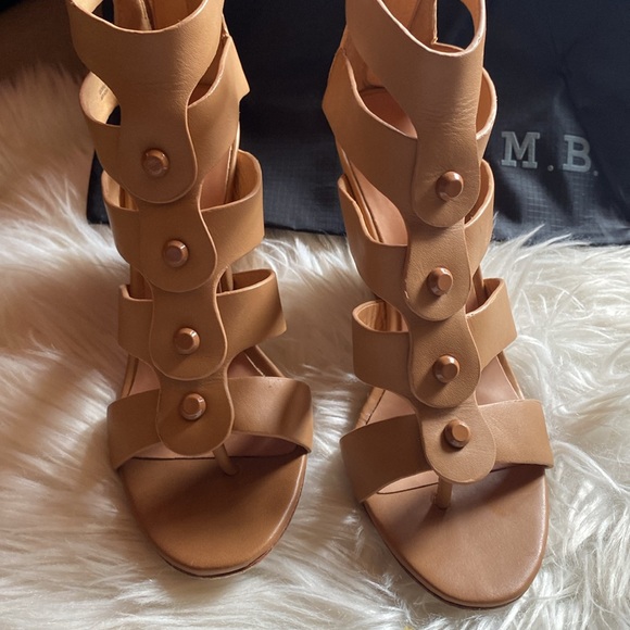 L.A.M.B Gladiator bootie in Tan - Picture 7 of 8